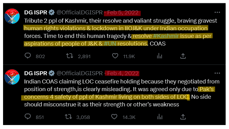 Fig 4 - Tweet’s from DGISPR targeting India & spreading misinformation